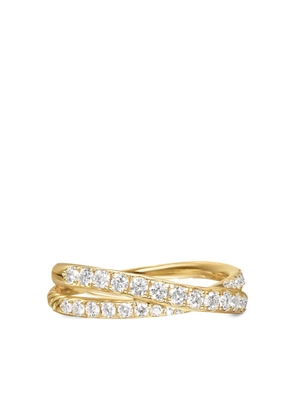 David Yurman 18kt yellow gold Pavé Crossover diamond ring (6mm)