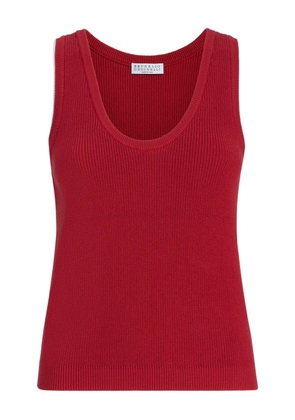 Brunello Cucinelli ribbed tank top - Red