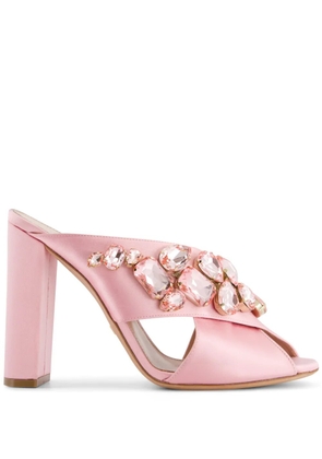 Giambattista Valli crystal-embellished mules - Pink