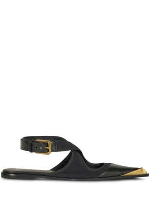 ETRO pointed slingback ballerina shoes - Black