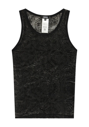 Versace Barocco-lace vest - Black