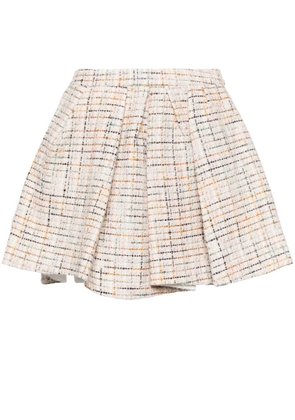 SHUSHU/TONG tweed mini skirt - Neutrals