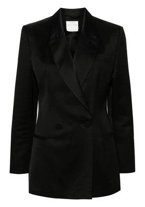 Forte Forte double-breasted satin blazer - Black