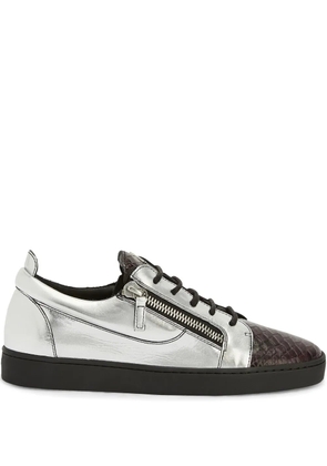 Giuseppe Zanotti Frankie double-zip low-to sneakers - Silver