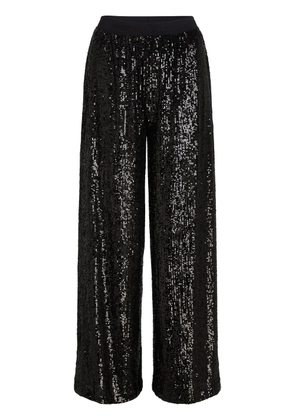 Karl Lagerfeld sequin-embellished jersey trousers - Black