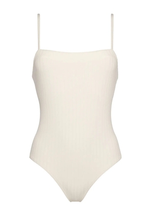 ERES Tropicalia ribbed swimsuit - White