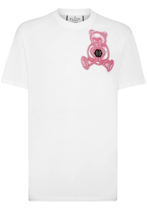 Philipp Plein teddy bear-print cotton T-shirt - White