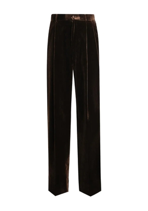 Dolce & Gabbana pleated velvet trousers - Brown
