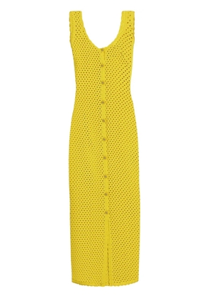 Dolce & Gabbana crochet-knit midi dress - Yellow