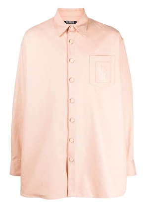 Raf Simons logo-patch cotton shirt - Pink