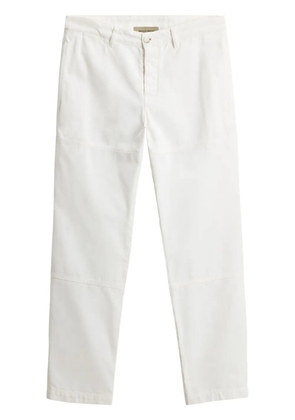 Woolrich garment-dyed straight-leg trousers - White