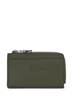 Longchamp embossed leather cardholder - Green