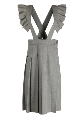 Comme Des Garçons Girl ruffle-detailing check-pattern dress - Black