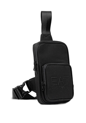 Ea7 Emporio Armani embossed-logo shouder bag - Black