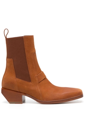 Rick Owens leather ankle boots - Brown