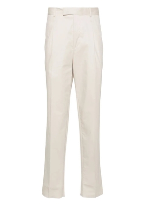 Zegna mid-rise pleated chino trousers - Neutrals