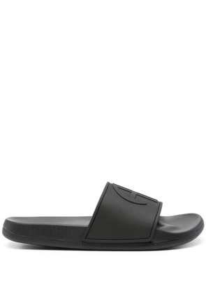 ANINE BING logo-embossed slides - Black