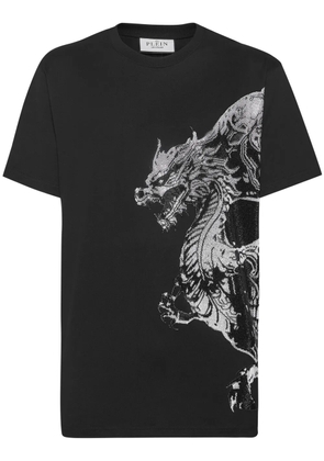 Philipp Plein rhinestone-embellished cotton t-shirt - Black