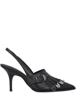 PINKO buckled fringed-detail pumps - Black