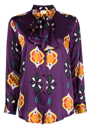 PAULA graphic-print long-sleeved shirt - Purple