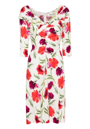 DVF Diane von Furstenberg Jim floral-print midi dress - White