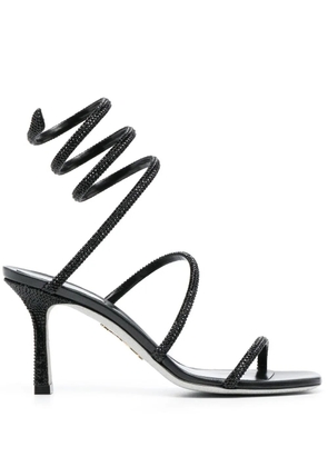 René Caovilla Cleo crystal 85mm sandals - Black