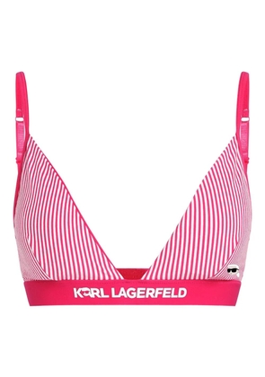 Karl Lagerfeld Ikon striped bra - Pink