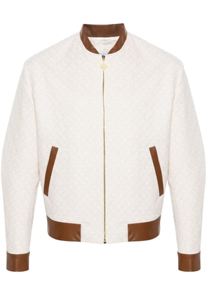Casablanca monogram-jacquard bomber jacket - Neutrals