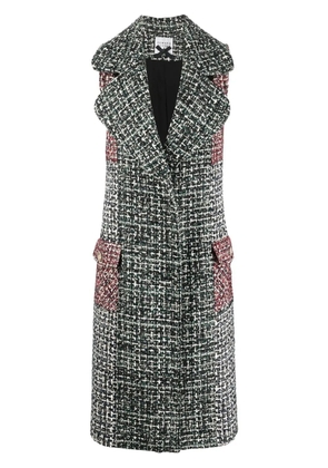 Edward Achour Paris sleeveless tweed coat - Black