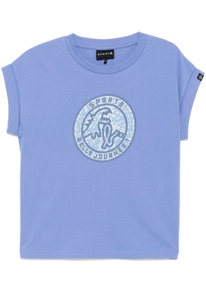 SPORT b. by agnès b. circle moasic-logo T-shirt - Purple