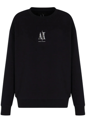 Armani Exchange logo-embroidered sweatshirt - Black
