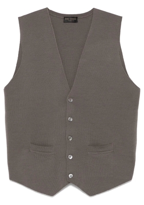 Dell'oglio V-neck fine-knit vest - Grey