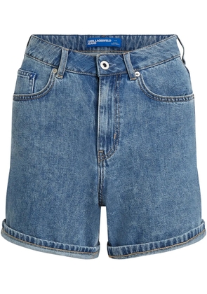 Karl Lagerfeld Jeans high-rise denim shorts - Blue