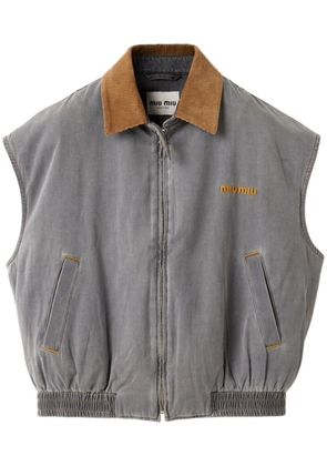 Miu Miu chambray vest - Grey