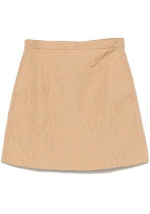 Maison Kitsuné quilted mini skirt - Neutrals