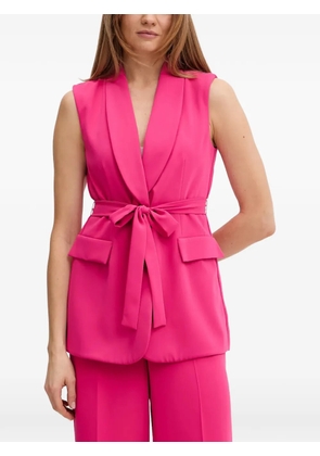 Joseph Ribkoff shawl-collar belted vest - Pink