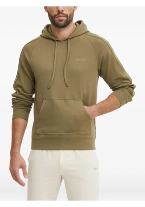 HUGO logo-embroidered hoodie - Green