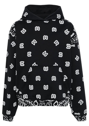 RHUDE bandana-print hoodie - Black