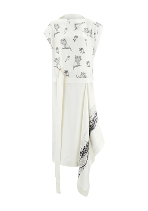 Ferragamo floral-print midi dress - White