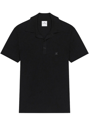 Courrèges knitted polo shirt - Black