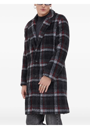 HUGO checked buttoned coat - Grey