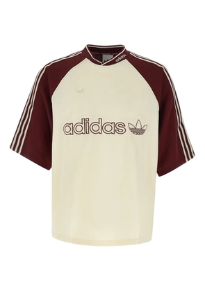 adidas raglan-sleeve logo-print t-shirt - Red