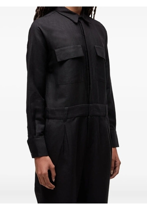 Osklen utility collared jumpsuit - Black