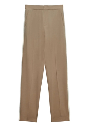 MSGM stripe-detail trousers - Neutrals