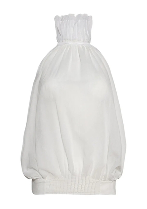 Christopher Esber pintucked halterneck top - White