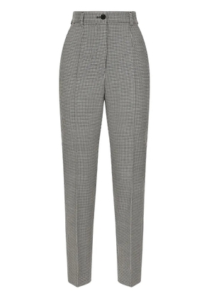 Dolce & Gabbana houndstooth wool trousers - Brown