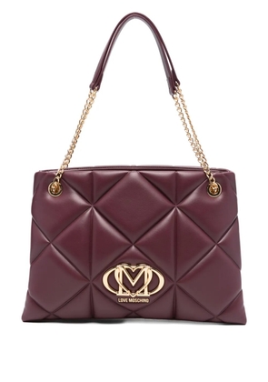 Love Moschino quilted chain-strap tote bag - Purple