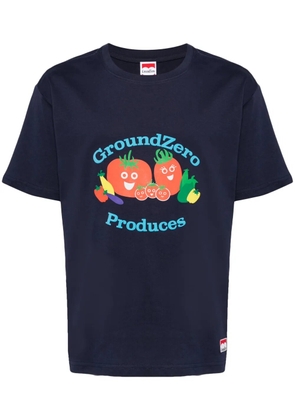 Ground Zero graphic-print cotton T-shirt - Blue