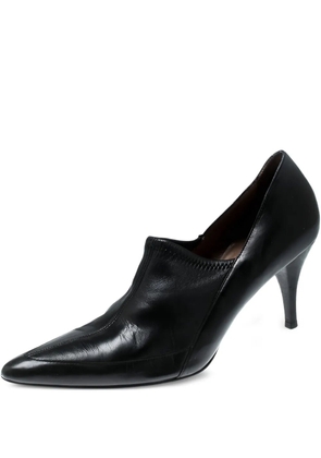 Gucci Pre-Owned 75mm leather pointed-toe pumps - Black