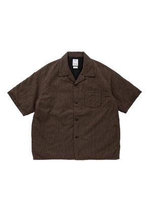 visvim pinstripe short-sleeve shirt - Brown